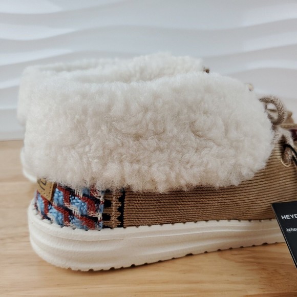 Hey Dude Britt Womens Brown Nut Corduroy Flip Cuff Slip On Booties Shoes - Picture 10 of 16